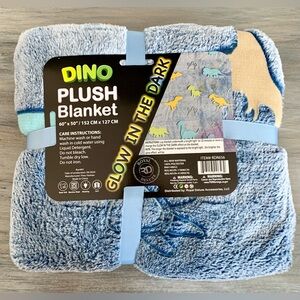Glow in the Dark Blanket dinosaur blanket throw blanket gift kids blanket
